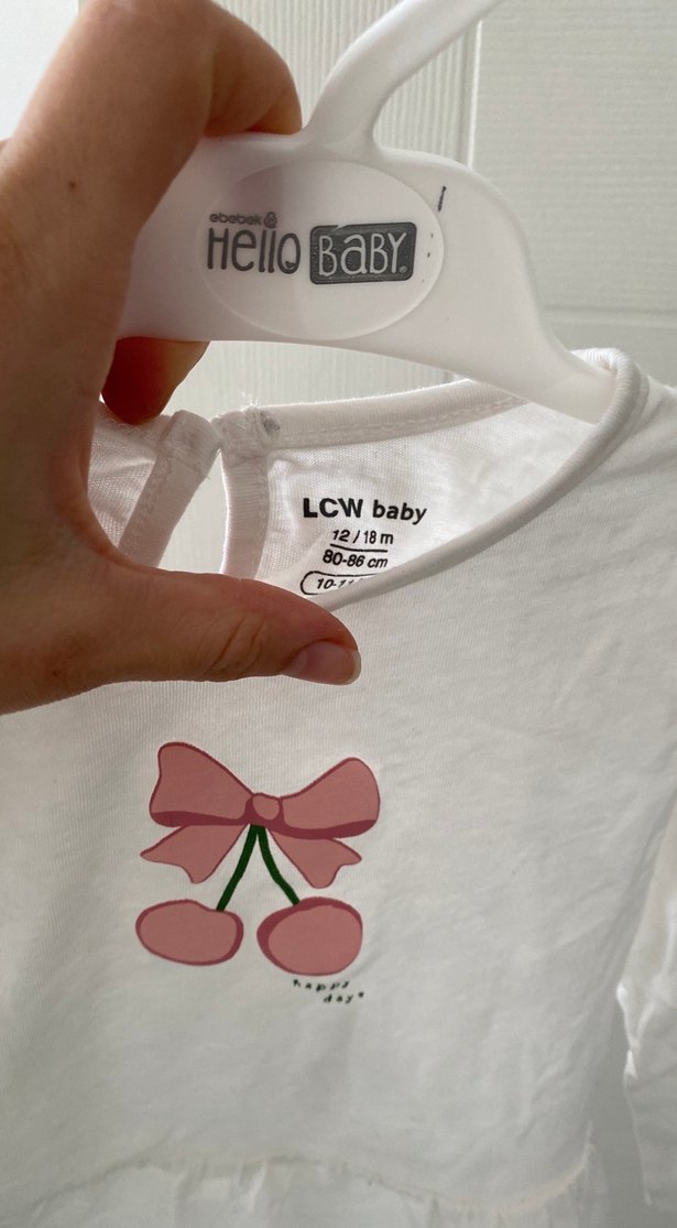 Kız Çocuk Beyaz Uzun Kollu Fırfırlı Tişört - Görsel 2