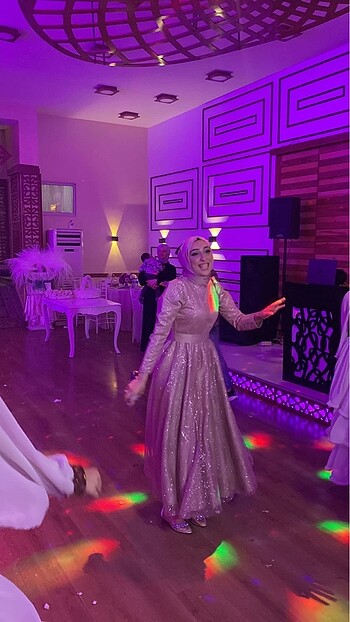 m Beden pembe Renk Abiye