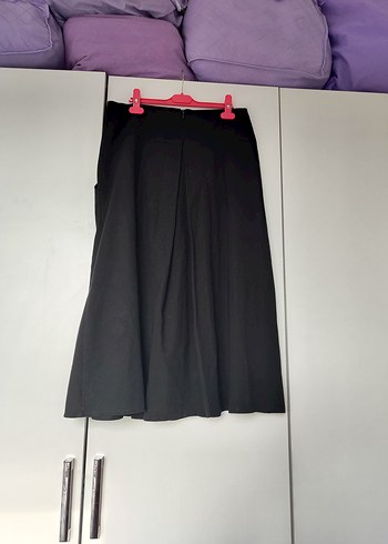 ELEGAN,S MARKA Siyah Pilili Kadın Uzun Etek - Görsel 2