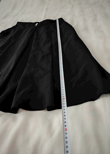 ELEGAN,S MARKA Siyah Pilili Kadın Uzun Etek - Görsel 6