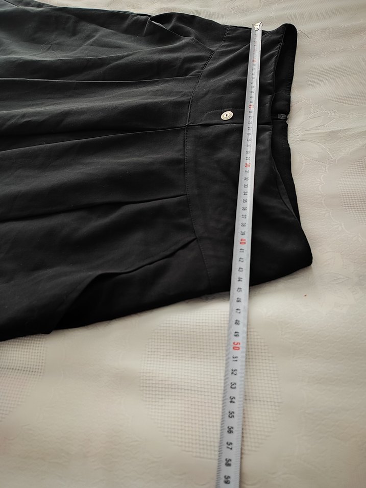 ELEGAN,S MARKA Siyah Pilili Kadın Uzun Etek - Görsel 5