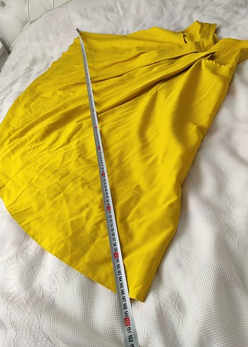 Kadın Sarı Pilili Midi Etek - Görsel 6