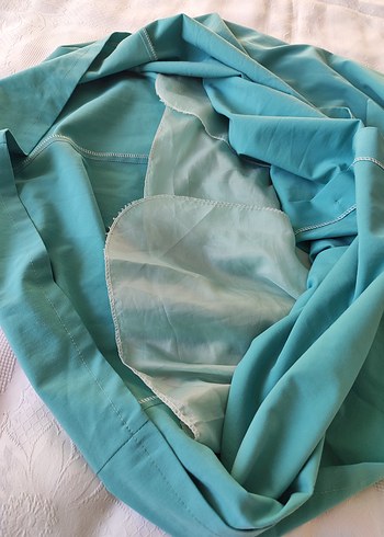 Düğmeli Turkuaz Uzun Etek - Görsel 7