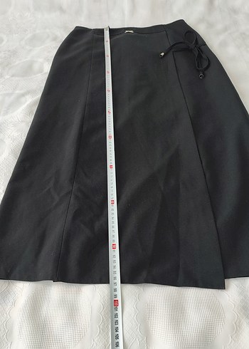 Kadın Siyah Uzun Kemerli Etek - Görsel 4