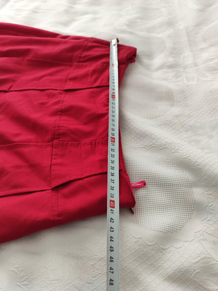 Kadın Kırmızı Pilili Midi Etek - Görsel 4