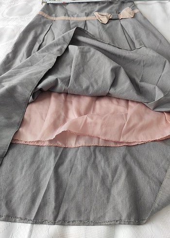 Bej Pilili Etek - Görsel 6