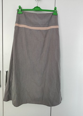 Bej Pilili Etek - Görsel 2