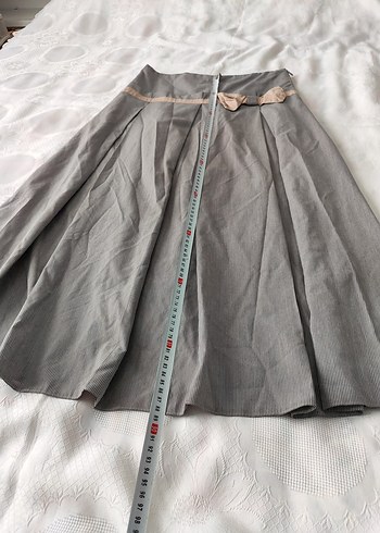 Bej Pilili Etek - Görsel 4