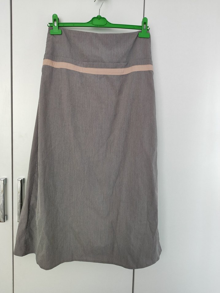 Bej Pilili Etek - Görsel 2