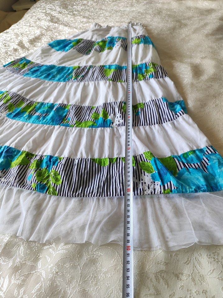 Renkli Desenli Uzun Kadın Etek - Görsel 2