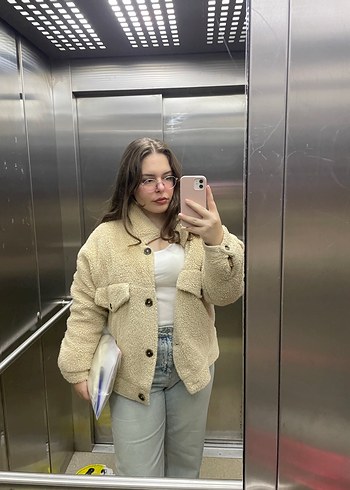 Bej Dilvin Peluş Ceket