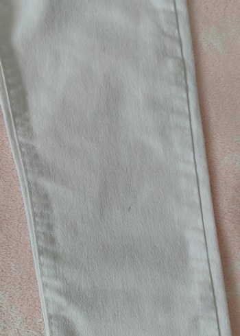 7 Yaş Beden beyaz Renk unisex kot pantolon