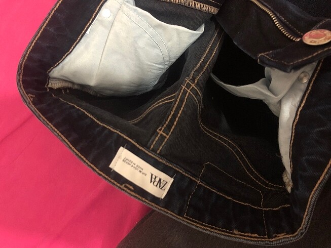 Zara Zara ultra yüksek bel koyu lacivert wide leg jean