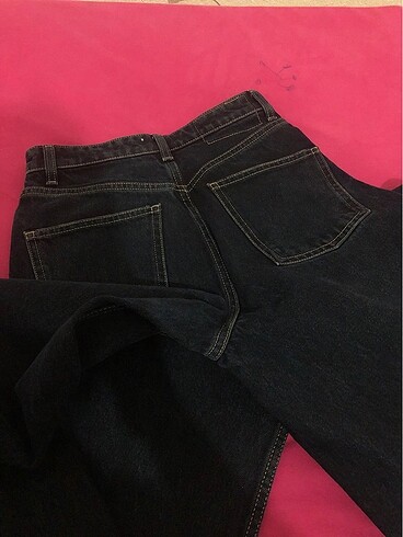36 Beden Zara ultra yüksek bel koyu lacivert wide leg jean