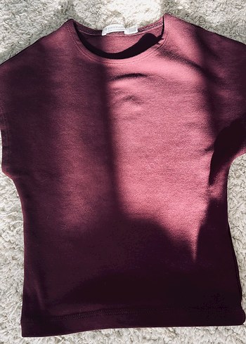 Bordo Hamile Tişörtü, Kısa Kollu, Salaş - Görsel 2