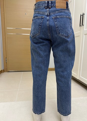 xs Beden Regular Fit Midi Lacivert Kadın Kot Pantolon