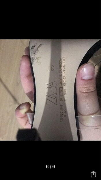 37 Beden Zara vinil topuklu ayakkabı