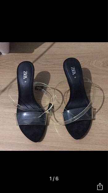 Zara vinil topuklu ayakkabı