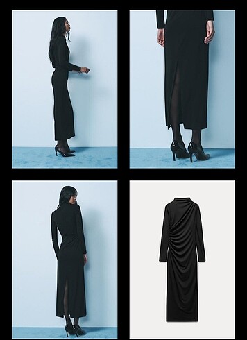 Zara Zara drape elbise