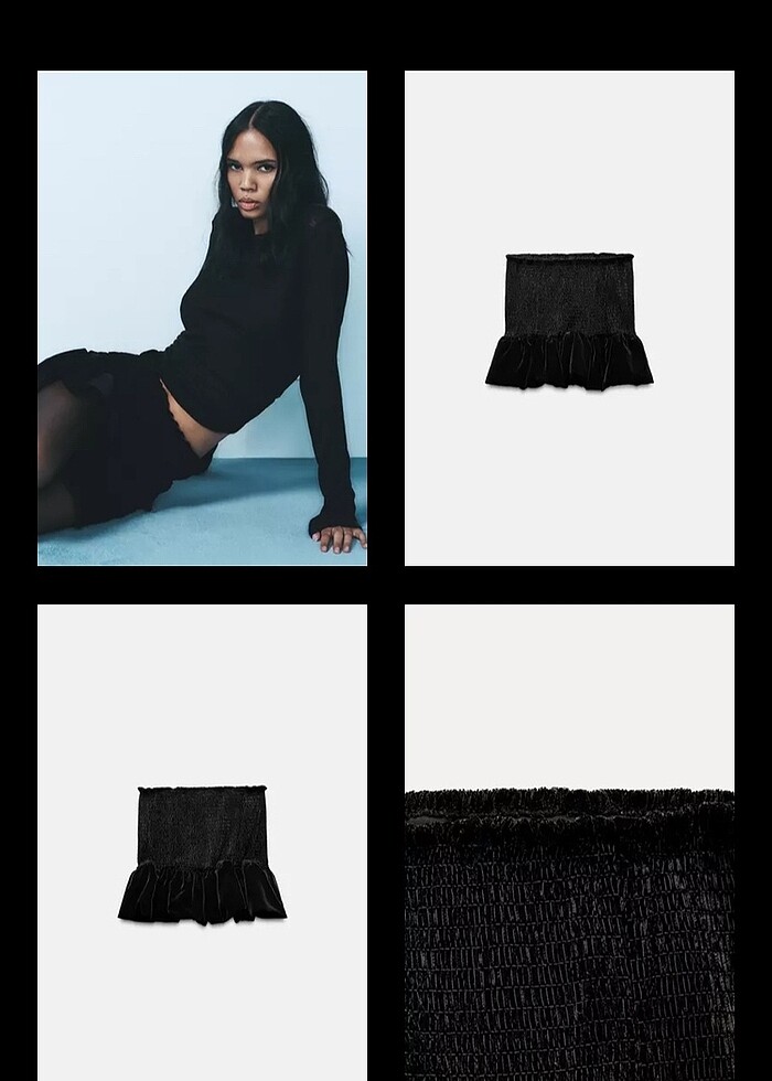 Zara kadife etek şort - Görsel 2