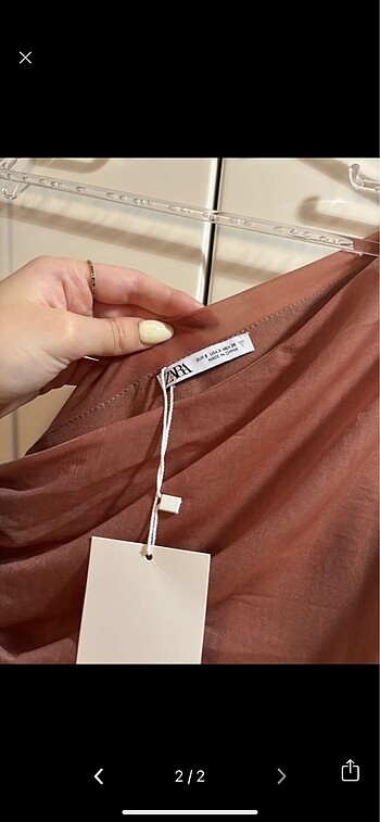 Zara Zara drape elbise