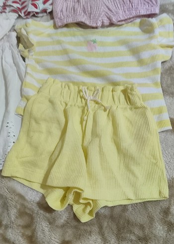 Dantelli Nakışlı Pembe Kolsuz Bebek Kıyafet Seti - Görsel 3