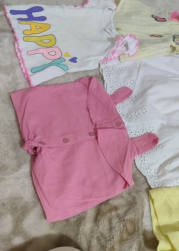 Dantelli Nakışlı Pembe Kolsuz Bebek Kıyafet Seti - Görsel 5