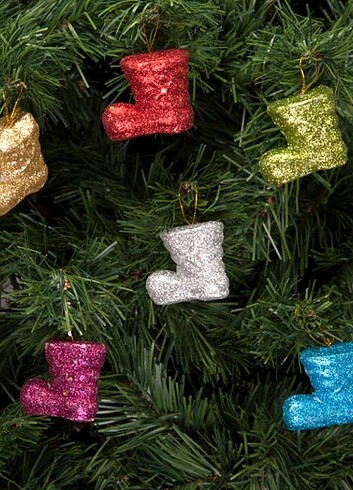 Yılbaşı Çam Ağacı Noel Baba Ayakkabıları 