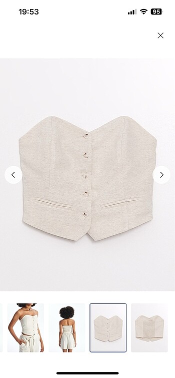 xl Beden LCW straplez keten crop