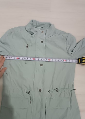 Only Marka Su Yeşili Düğmeli Kadın Yağmurluk - Görsel 11