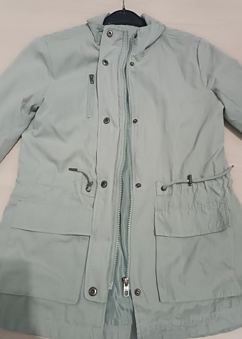 Only Marka Su Yeşili Düğmeli Kadın Yağmurluk - Görsel 8