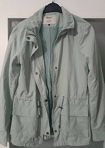 Only Marka Su Yeşili Düğmeli Kadın Yağmurluk - Görsel 10