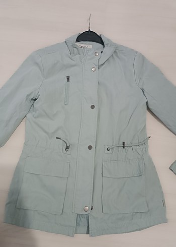 Only Marka Su Yeşili Düğmeli Kadın Yağmurluk - Görsel 9