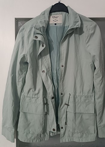 Only Marka Su Yeşili Düğmeli Kadın Yağmurluk - Görsel 2