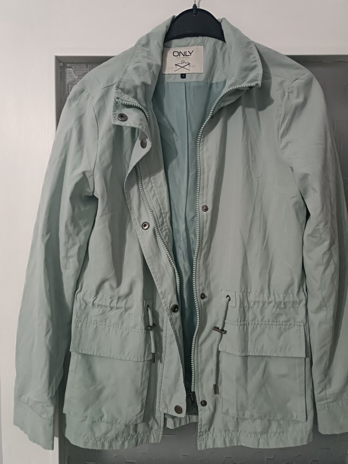 Only Marka Su Yeşili Düğmeli Kadın Yağmurluk - Görsel 2