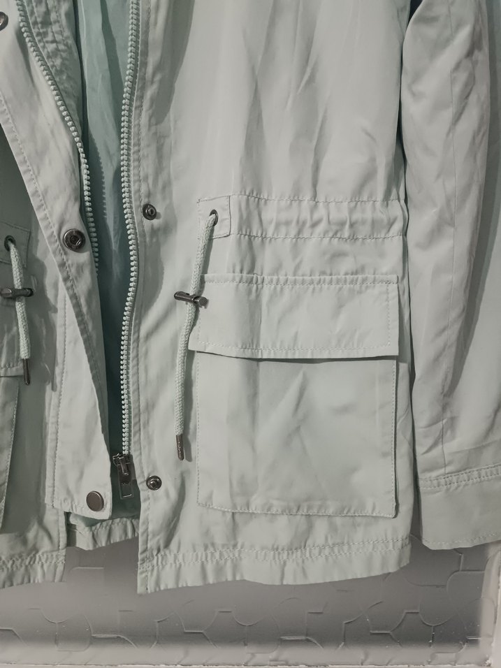 Only Marka Su Yeşili Düğmeli Kadın Yağmurluk - Görsel 4