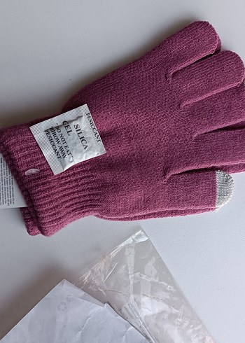 Kadın Pembe Dokunmatik Özellikli Pembe Eldiven - Görsel 3