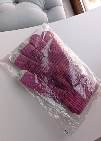 Kadın Pembe Dokunmatik Özellikli Pembe Eldiven - Görsel 4