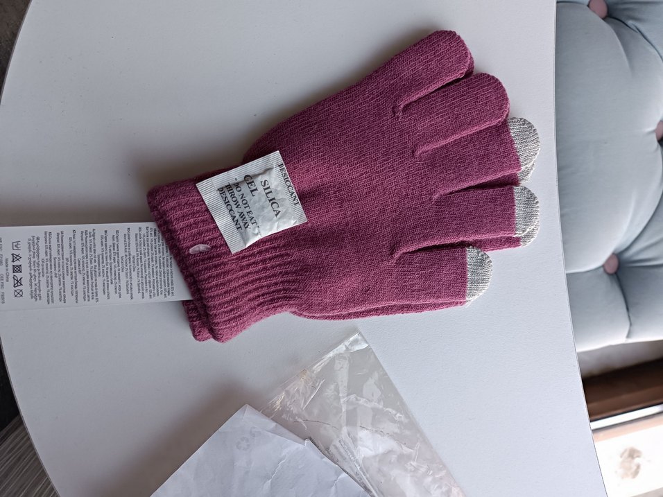 Kadın Pembe Dokunmatik Özellikli Pembe Eldiven - Görsel 3