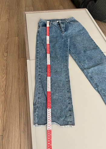 12-13 Yaş Beden mavi Renk Kız Çocuk Denim Pantolon