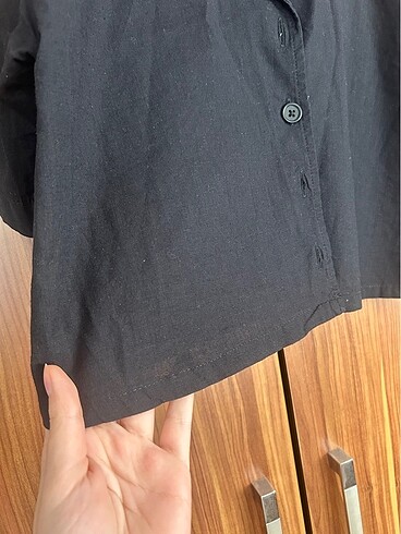 xs Beden siyah Renk XSİDE CROP GÖMLEK