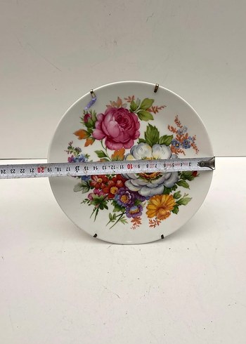 Alman Çiçek Desenli Çok Renkli Tabak - Görsel 2