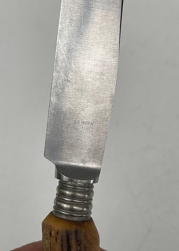 Germany Solingen Damgalı Geyik Boynuzu bıçak - Görsel 6