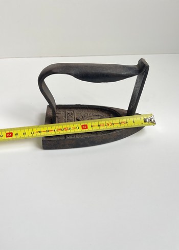 Koyu Kahverengi fransız Antika Dökme Demir Ütü - Görsel 3