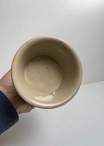 Germany Seramik Kabartma Dekorlu Zinn Kapaklı Kusursuz tankard - Görsel 2