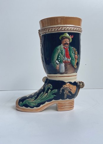 Alman Çok Renkli Desenli Seramik Bot bardak - Görsel 8