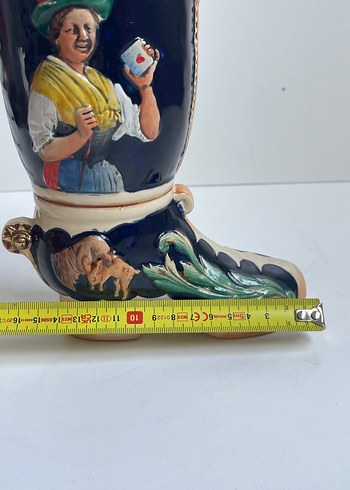 Alman Çok Renkli Desenli Seramik Bot bardak - Görsel 5