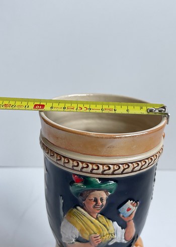 Alman Çok Renkli Desenli Seramik Bot bardak - Görsel 4