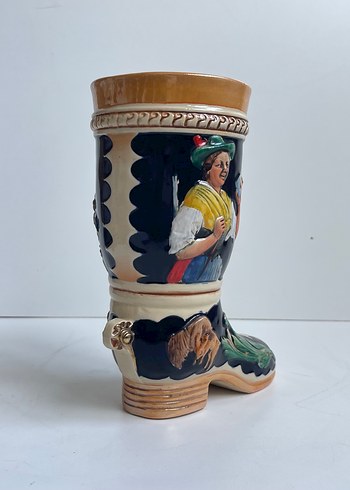 Alman Çok Renkli Desenli Seramik Bot bardak - Görsel 6