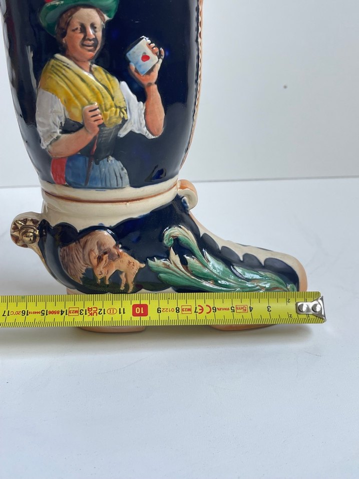 Alman Çok Renkli Desenli Seramik Bot bardak - Görsel 5